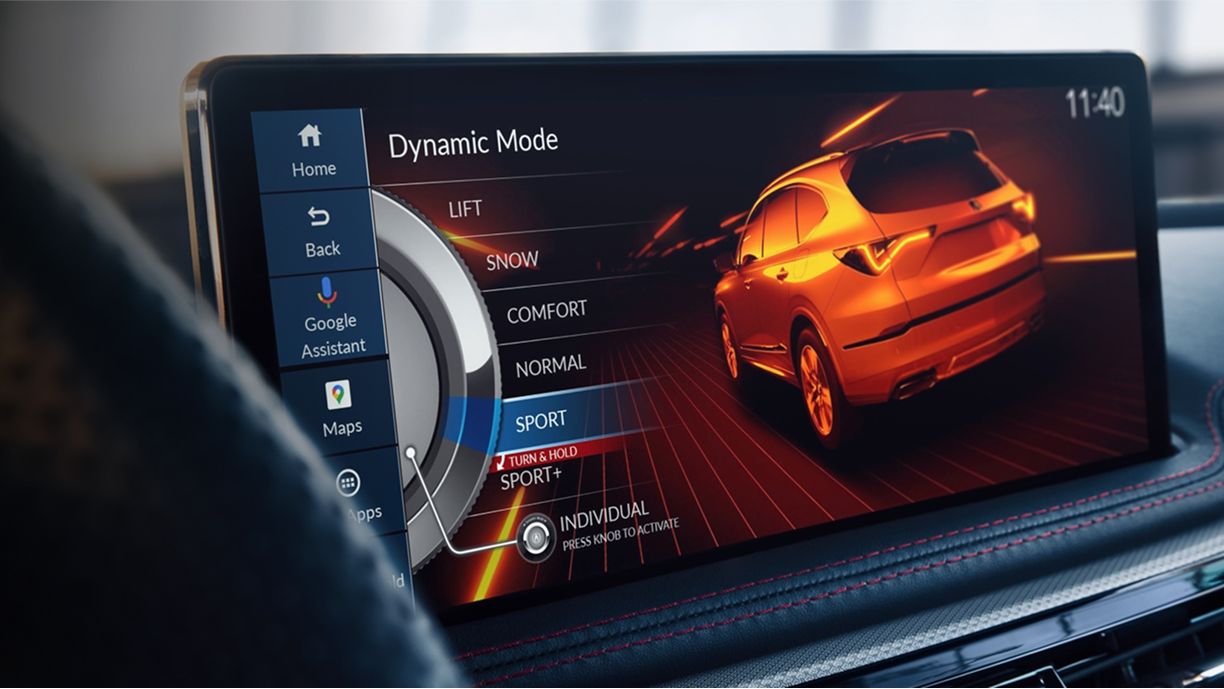 Afficheur numérique sur le tableau de bord d’un MDX.