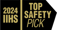 Lockup that reads: "2024 IIHS Top Safety Pick".